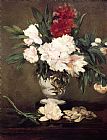 Peonies In A Vase by Edouard Manet